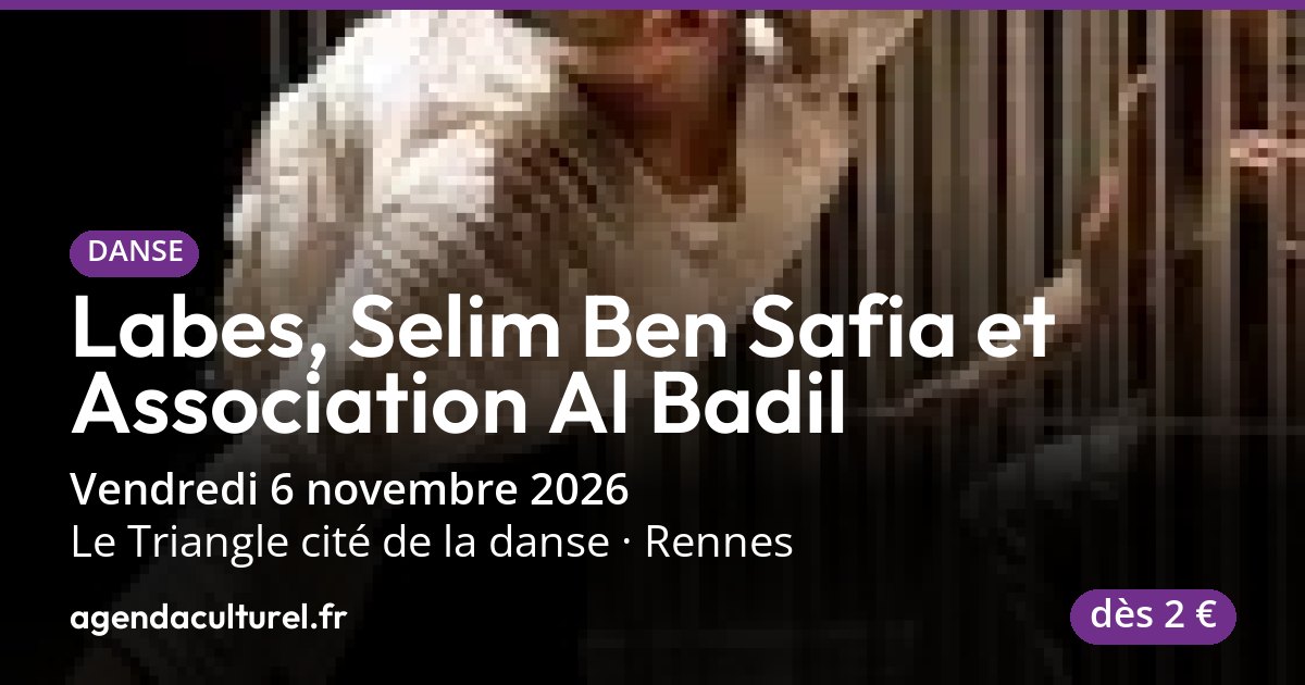 Labes de Selim Ben Safia, danse à Rennes le 6 nov. 2026