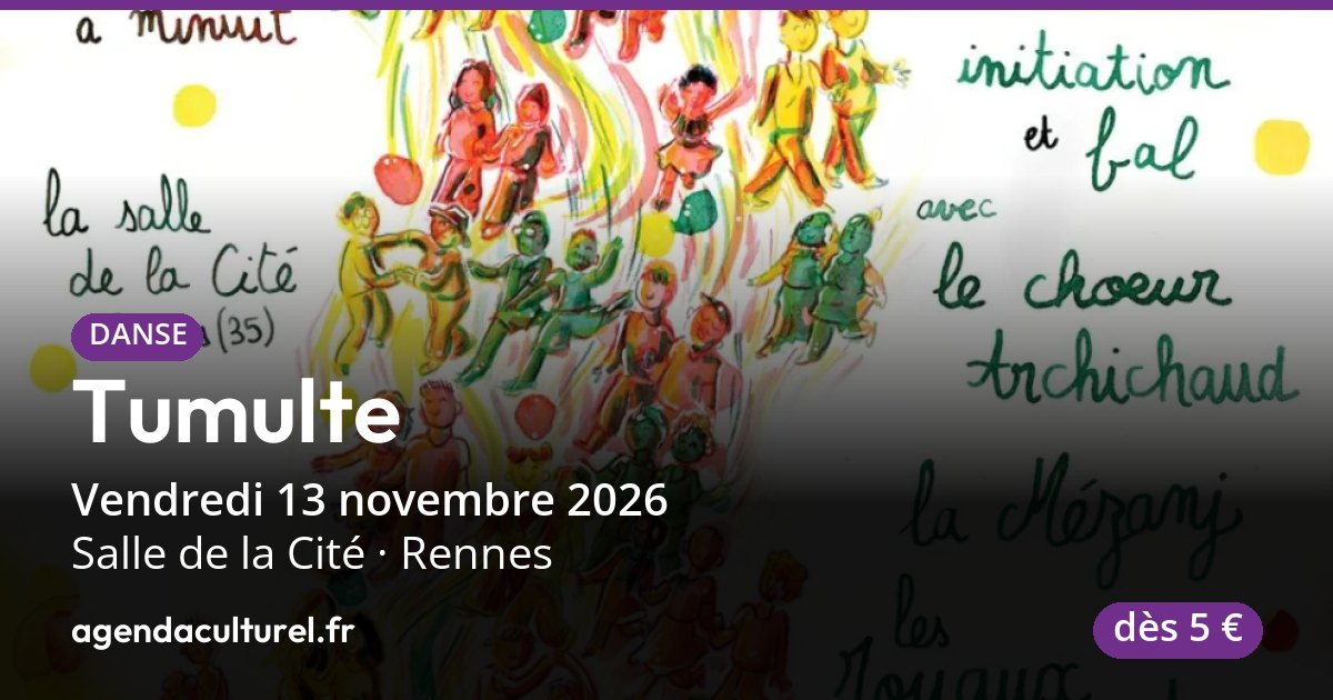 Tumulte à Rennes le 13 novembre 2026, danse du monde