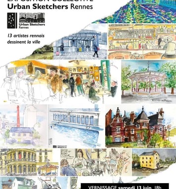 Exposition collective Urban Sketchers