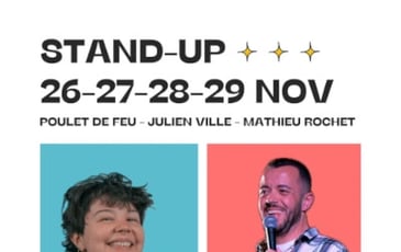 Plateau d'humour - Julien Ville, Poulet de Feu et Mathieu Rochet
