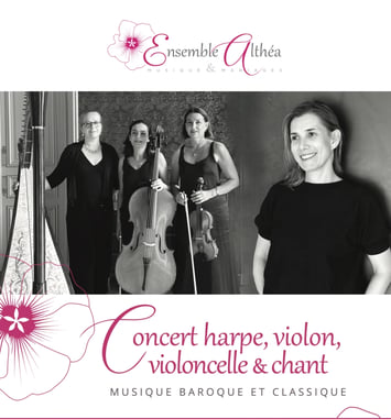 Concert harpe violon violoncelle et chant