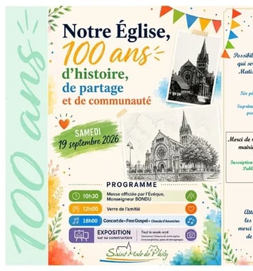 Notre église, 100 ans d'histoire, de partage et de communauté