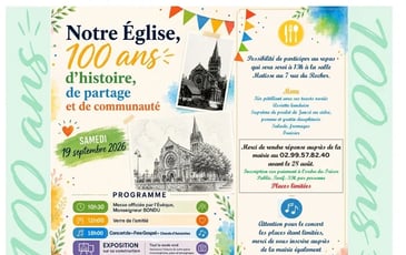Notre église, 100 ans d'histoire, de partage et de communauté