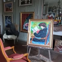 Journée du patrimoine à Champlaisir, propriété du peintre Edouard Mahé, et visite et découverte de l'église Saint-Pierre