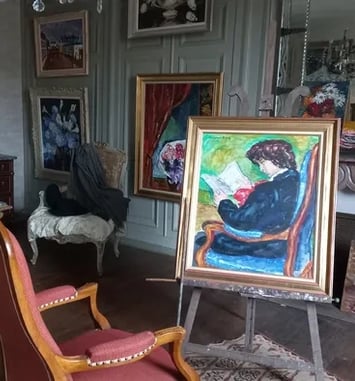 Journée du patrimoine à Champlaisir, propriété du peintre Edouard Mahé, et visite et découverte de l'église Saint-Pierre