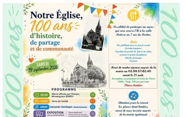 Notre église, 100 ans d'histoire, de partage et de communauté