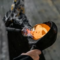 Soufflage du verre à la canne