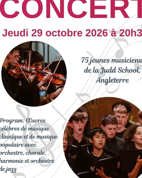 Concert exceptionnel avec jeunes musiciens anglais